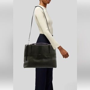 COACH 28129 Large Borough Bag Satchel Handbag Pebble Leather Black Rare Tote